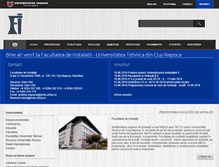 Tablet Screenshot of instalatii.utcluj.ro